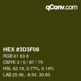 Color code: HEX #3D3F08 | qconv.com