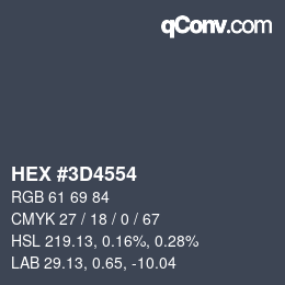 Code couleur: HEX #3D4554 | qconv.com