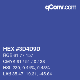 Color code: HEX #3D4D9D | qconv.com
