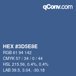 Color code: HEX #3D5E8E | qconv.com