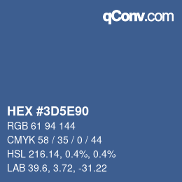 Color code: HEX #3D5E90 | qconv.com