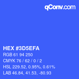 Color code: HEX #3D5EFA | qconv.com