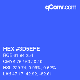 Color code: HEX #3D5EFE | qconv.com