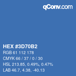 Color code: HEX #3D70B2 | qconv.com