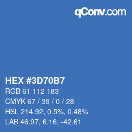 Color code: HEX #3D70B7 | qconv.com