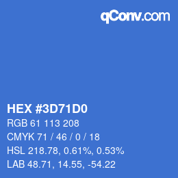 Color code: HEX #3D71D0 | qconv.com