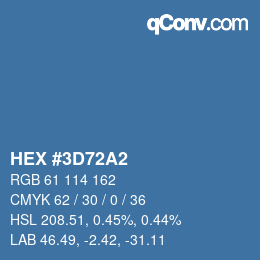 カラーコード: HEX #3D72A2 | qconv.com