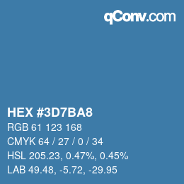 Color code: HEX #3D7BA8 | qconv.com