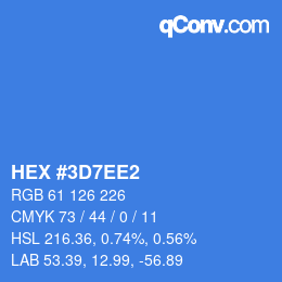 カラーコード: HEX #3D7EE2 | qconv.com