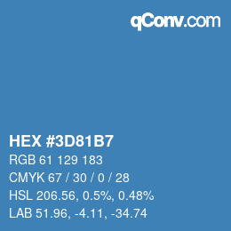 Color code: HEX #3D81B7 | qconv.com
