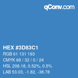 Color code: HEX #3D83C1 | qconv.com