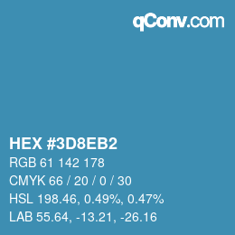 Color code: HEX #3D8EB2 | qconv.com