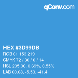 Color code: HEX #3D99DB | qconv.com