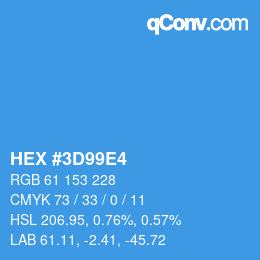 Color code: HEX #3D99E4 | qconv.com