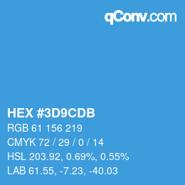Color code: HEX #3D9CDB | qconv.com