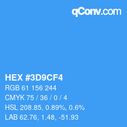 Color code: HEX #3D9CF4 | qconv.com