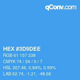 Color code: HEX #3D9DEE | qconv.com