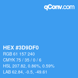 Color code: HEX #3D9DF0 | qconv.com