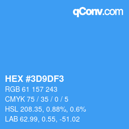 Color code: HEX #3D9DF3 | qconv.com