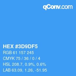 Color code: HEX #3D9DF5 | qconv.com