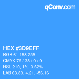 Color code: HEX #3D9EFF | qconv.com