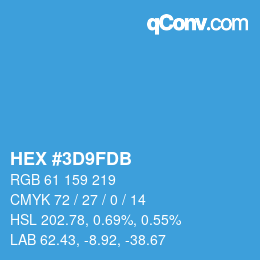 Código de color: HEX #3D9FDB | qconv.com