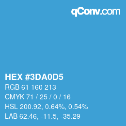 Color code: HEX #3DA0D5 | qconv.com