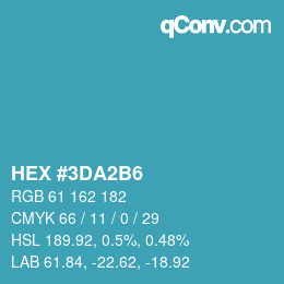 Color code: HEX #3DA2B6 | qconv.com