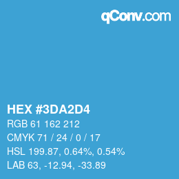 Color code: HEX #3DA2D4 | qconv.com