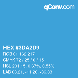 カラーコード: HEX #3DA2D9 | qconv.com