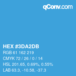 カラーコード: HEX #3DA2DB | qconv.com