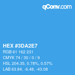Color code: HEX #3DA2E7 | qconv.com