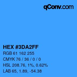 Color code: HEX #3DA2FF | qconv.com