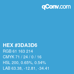 Color code: HEX #3DA3D6 | qconv.com