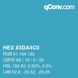 Color code: HEX #3DA4C0 | qconv.com