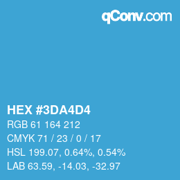 カラーコード: HEX #3DA4D4 | qconv.com
