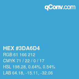 カラーコード: HEX #3DA6D4 | qconv.com