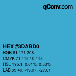 Color code: HEX #3DABD0 | qconv.com