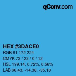 Color code: HEX #3DACE0 | qconv.com