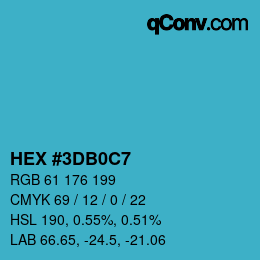 Color code: HEX #3DB0C7 | qconv.com