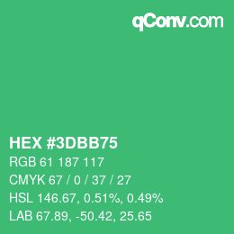 Color code: HEX #3DBB75 | qconv.com