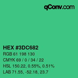 Color code: HEX #3DC682 | qconv.com