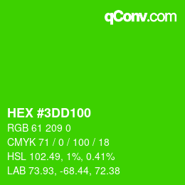 Color code: HEX #3DD100 | qconv.com