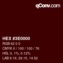 Color code: HEX #3E0000 | qconv.com