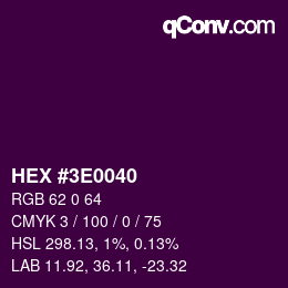 Color code: HEX #3E0040 | qconv.com