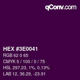 Color code: HEX #3E0041 | qconv.com