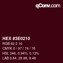 Color code: HEX #3E0210 | qconv.com
