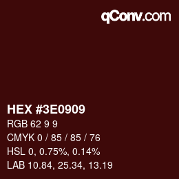 Color code: HEX #3E0909 | qconv.com