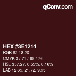 Color code: HEX #3E1214 | qconv.com