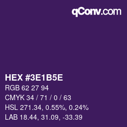 Código de color: HEX #3E1B5E | qconv.com